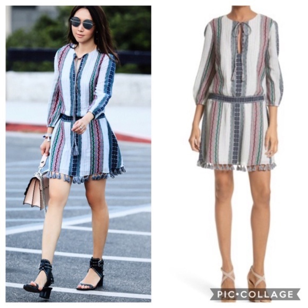 alice + olivia ‘Jolene’ Multi Printed Embroidered Dress Tunic